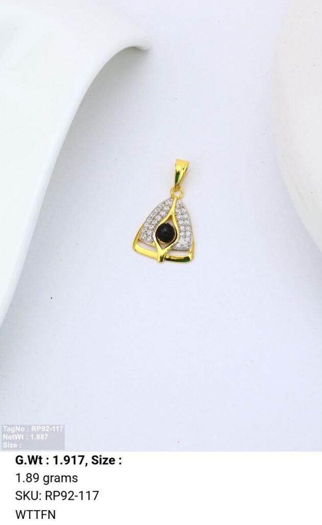 22KT Gold CZ Fancy Pendant