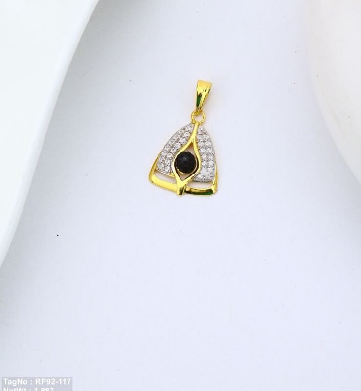 22KT Gold CZ Fancy Pendant