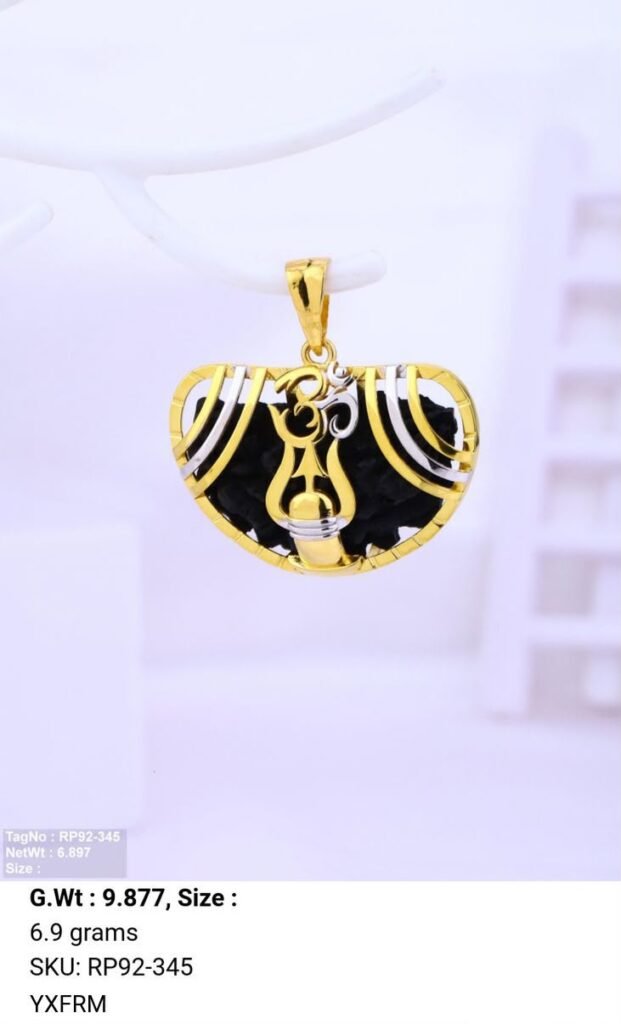 22KT Gold Om Shivling Designer Pendant