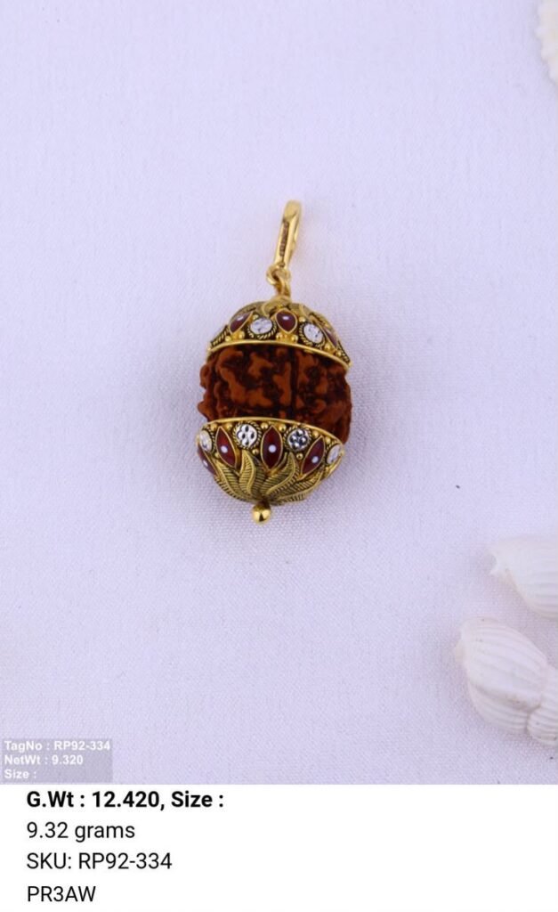 22KT Gold Rudrax Designer Pendant