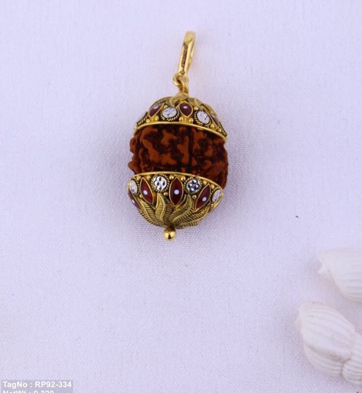 22KT Gold Rudrax Designer Pendant