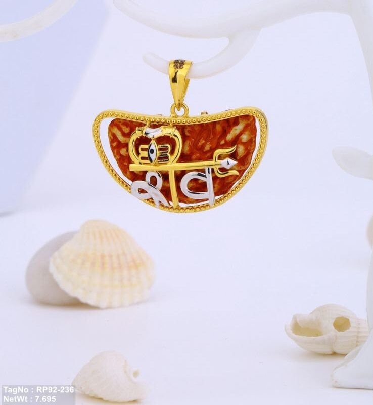 22KT Gold Shiv Pendant
